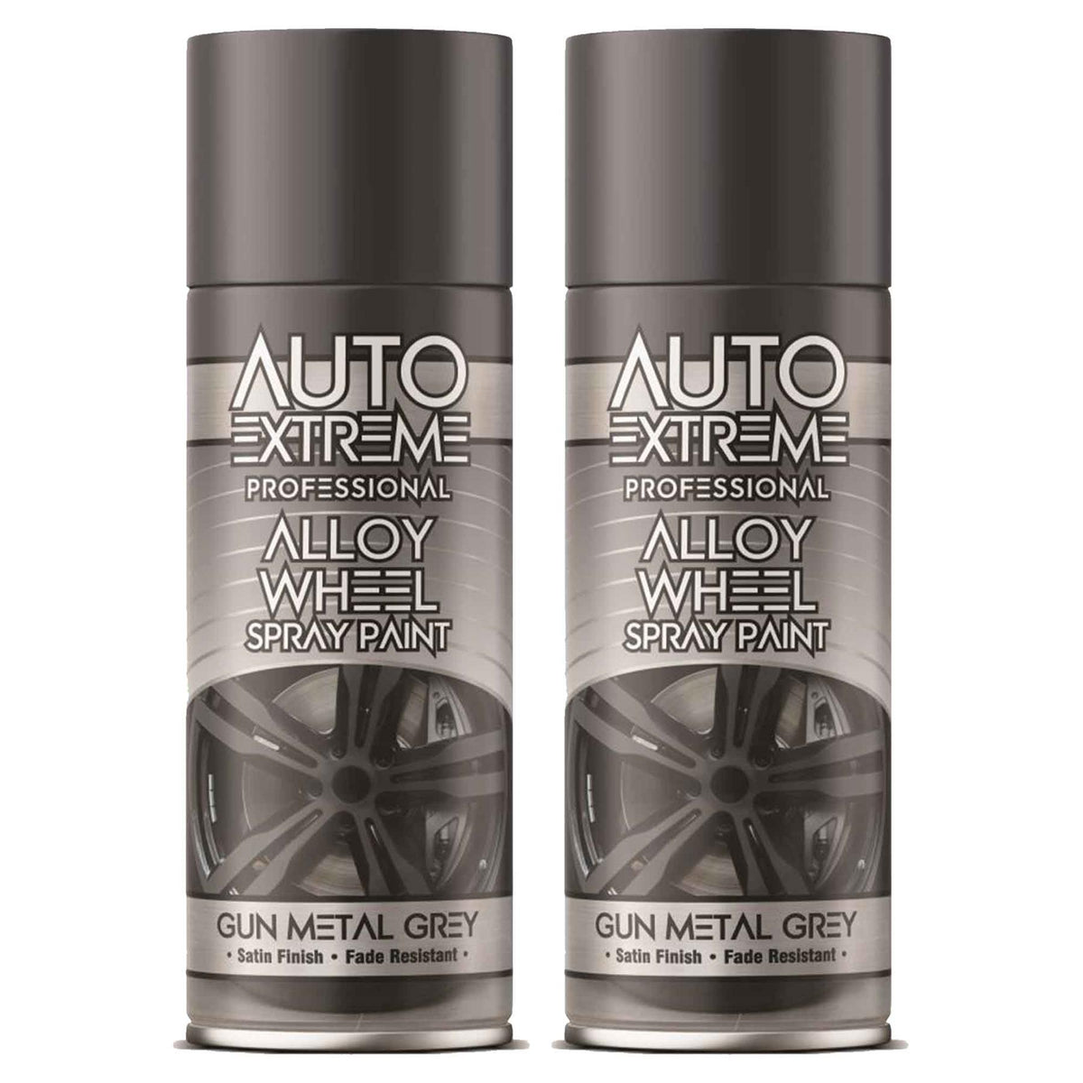 2X Auto Extreme Gun Metal Grey Spray Paint 400ml Spray Paint