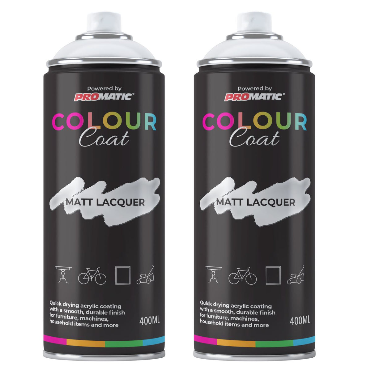 2X Clear Coat Clear Matt Spray Paint 400ml