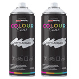 2X Clear Coat Clear Matt Spray Paint 400ml
