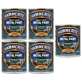 5X Hammerite Hammered Dark Green Paint 750ml Tin Paint