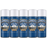 5X Hammerite Smooth Silver Spray Paint 400ml Spray Paint