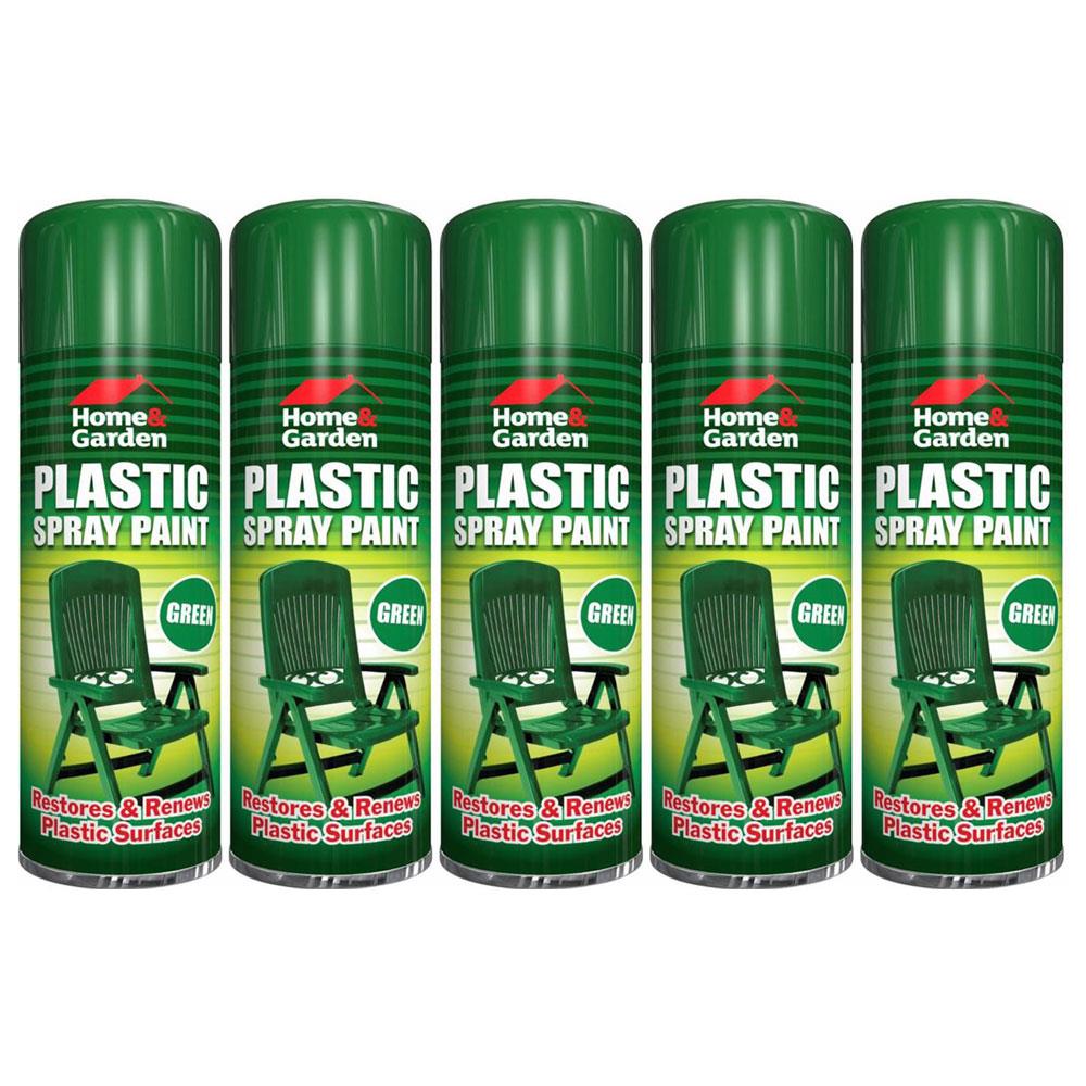 Home & Garden green plastic spray paint for restoring and renewing plastic surfaces