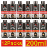 Home & Garden stove polish spray in 12 packs, 200ml bottles for restoring and maintaining stoves