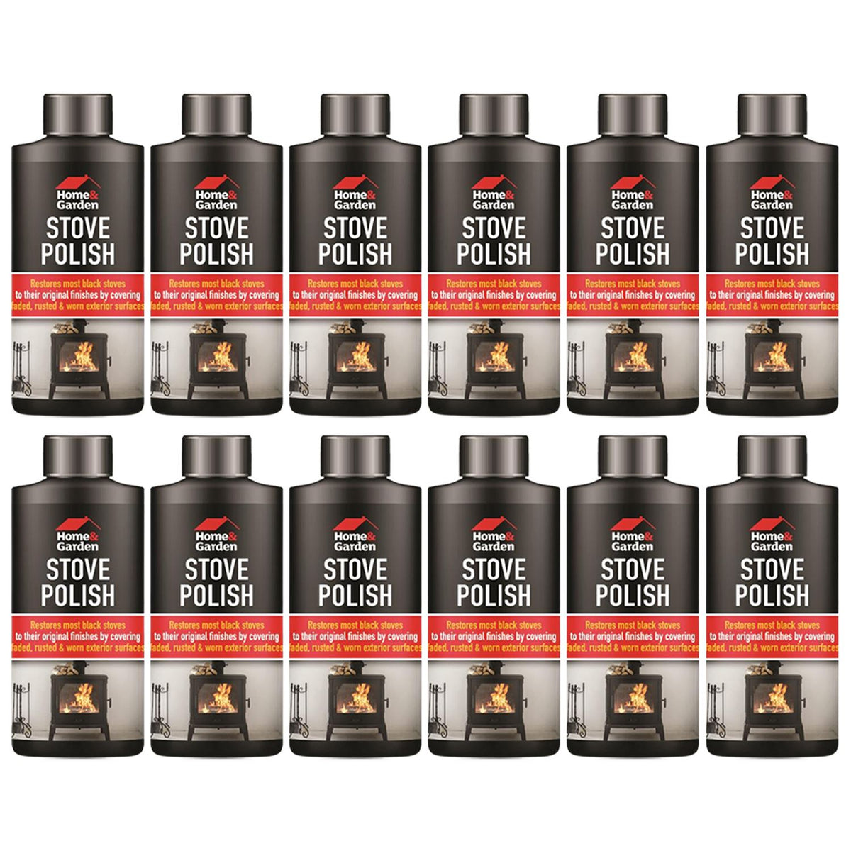 Home & Garden stove polish spray for restoring shine and cleaning stovetops effortlessly