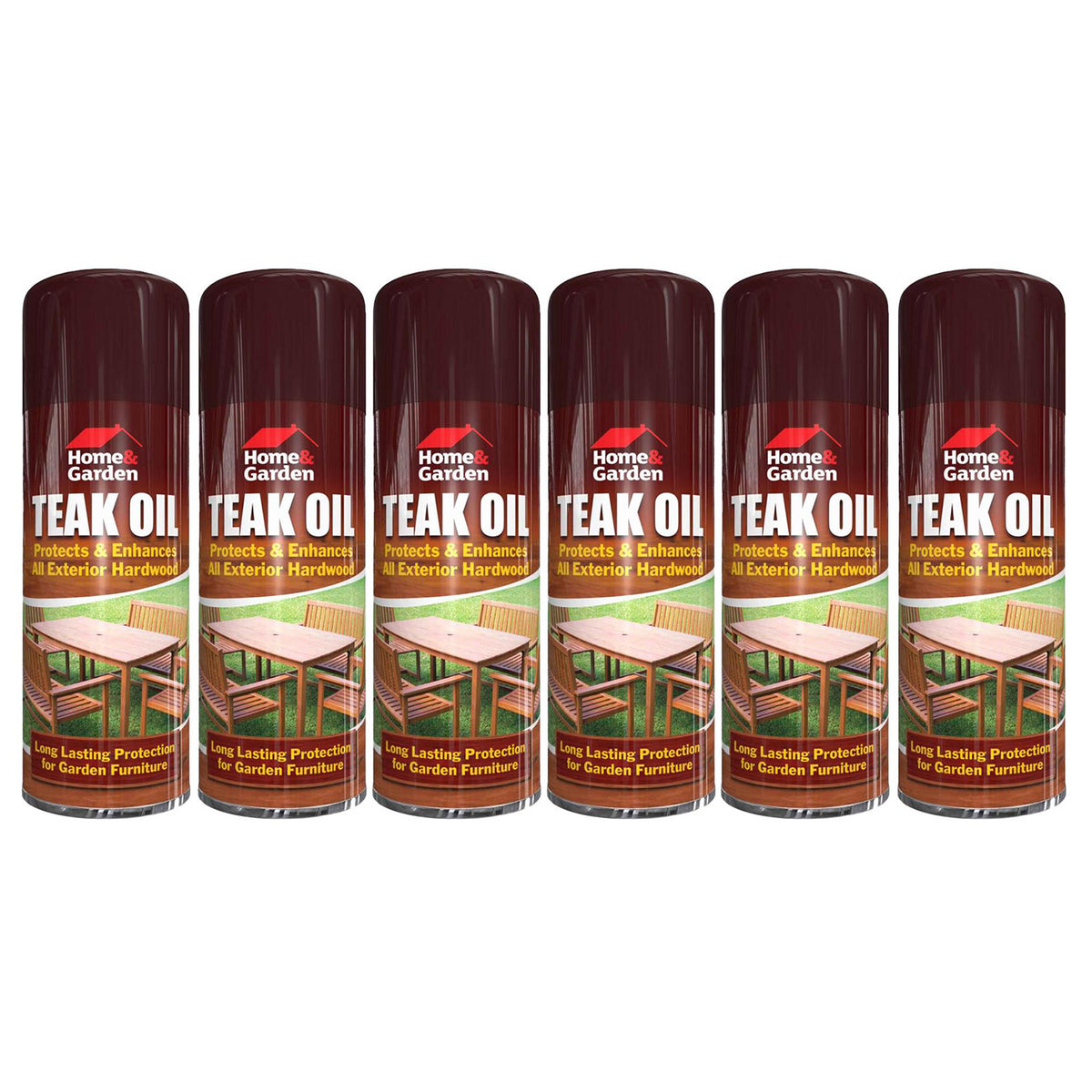 6X Home & Garden Teak Oil Spray 400ml Spray Paint