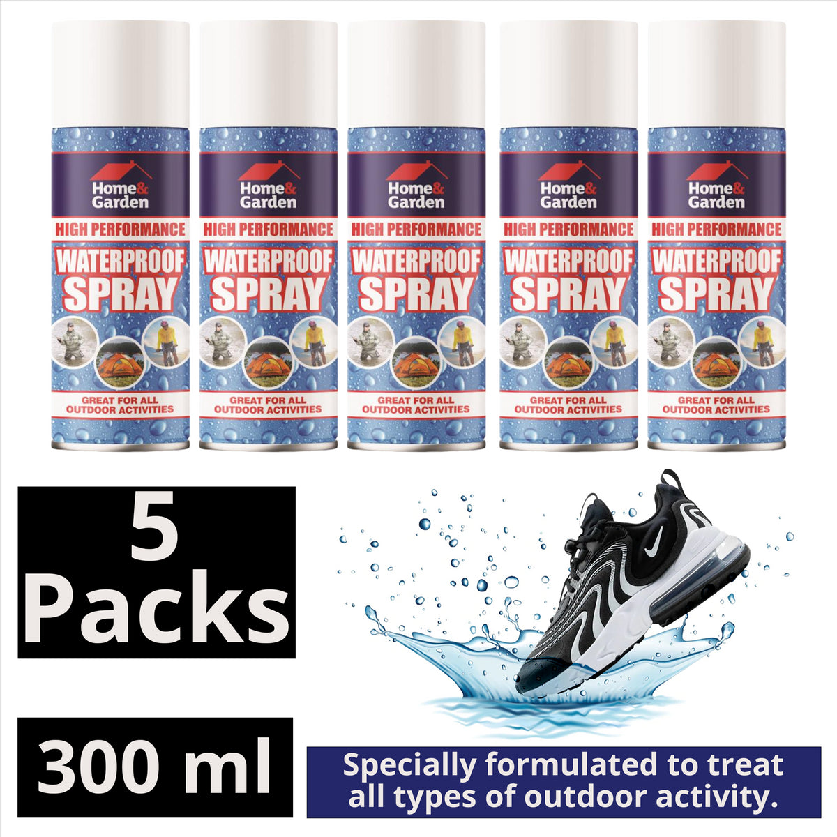 5X H&G Waterproof Spray 300ml Technical Spray