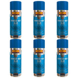 Six cans of Hycote extreme heat spray paint in blue for high temperature resistance up to 500 degrees