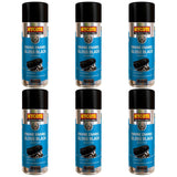 Six cans of Hycote gloss black engine enamel spray paint for durable engine finish