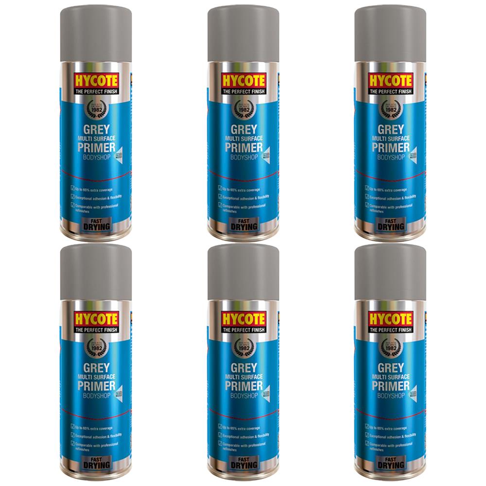 6X Hycote Bodyshop High Build Grey Spray Paint 400ml Spray Paint