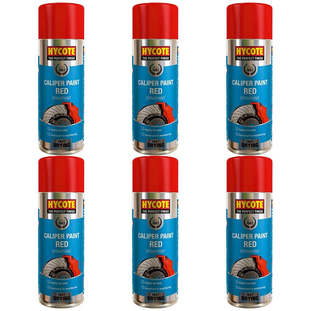 6X Hycote Red Caliper Spray Paint 400ml Spray Paint