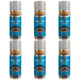 Six cans of Hycote silver wheel spray paint for fast drying and durable finish