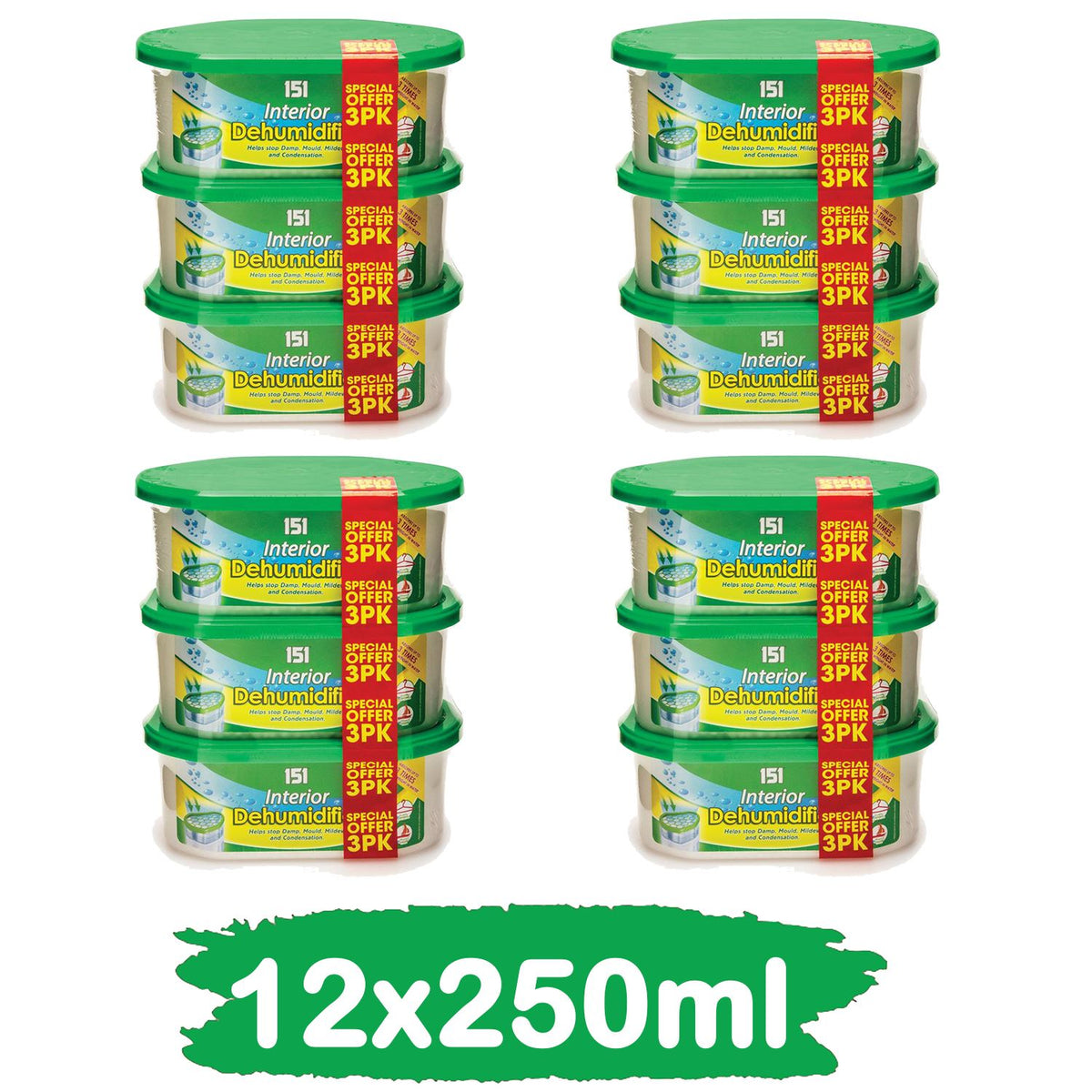 12X Interior Dehumidifier 250ml Dehumidifier