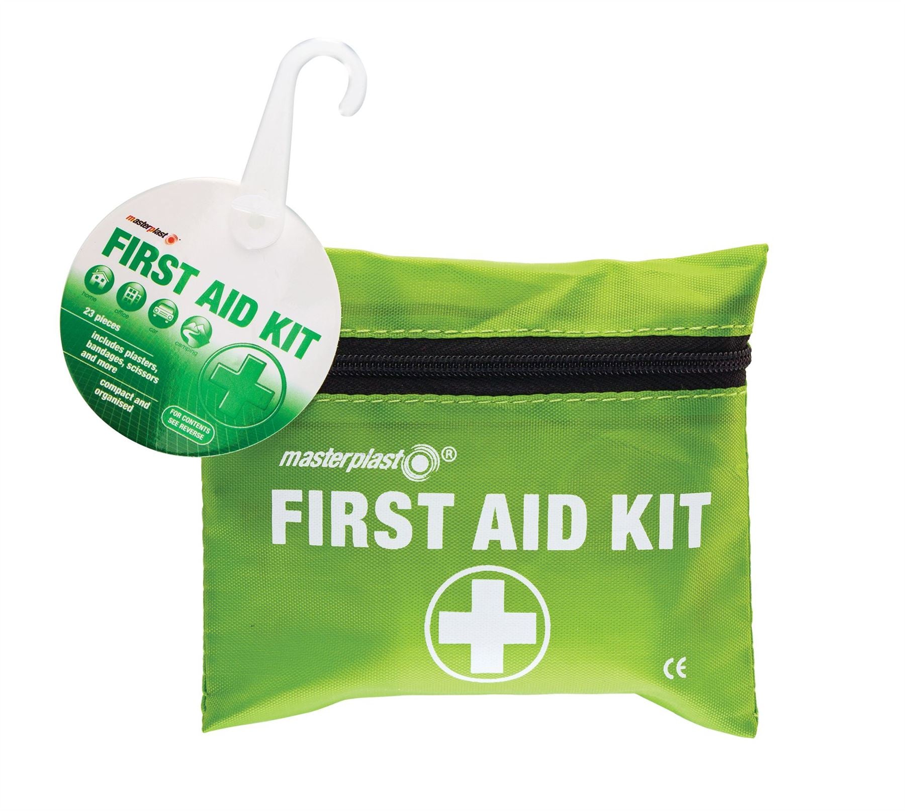 Mini first aid kit bulk in green pouch containing essential first aid supplies for emergencies