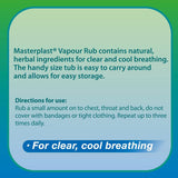 Masterplast Vapour Rub for congestion relief with natural ingredients for clear, cool breathing