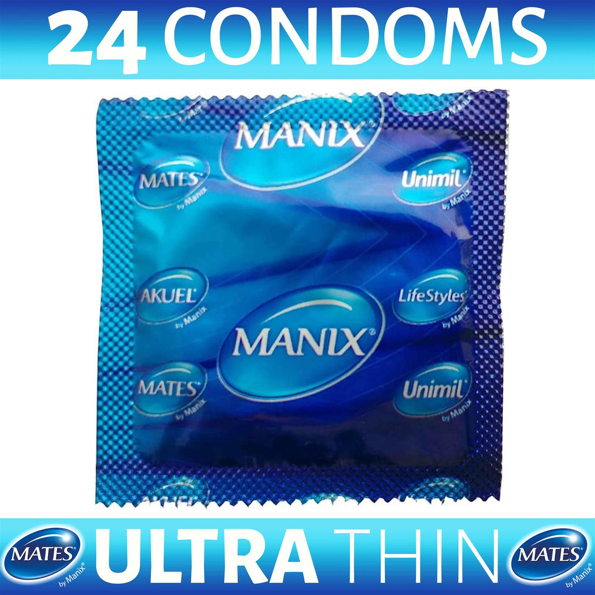 24X Mates Condoms Ultra Thin Male Condom