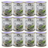 12X Metallic Silver Gloss Non-Drip Paint 300ml Tin Paint