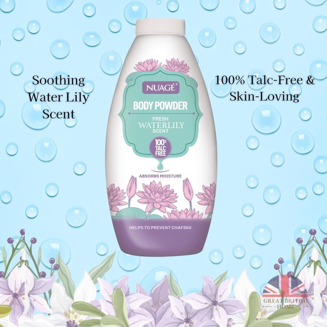 Nuage Talc Free Body Powder Cherry Blossom with soothing scent to prevent chafing and absorb moisture