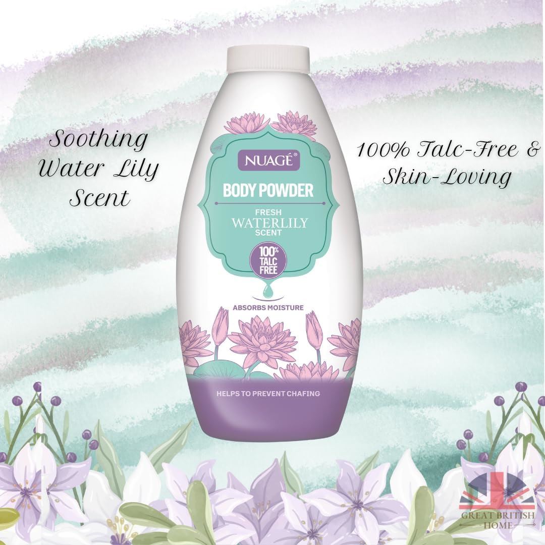 Nuage Talc Free Body Powder Cherry Blossom with 100% skin-loving formula for moisture absorption
