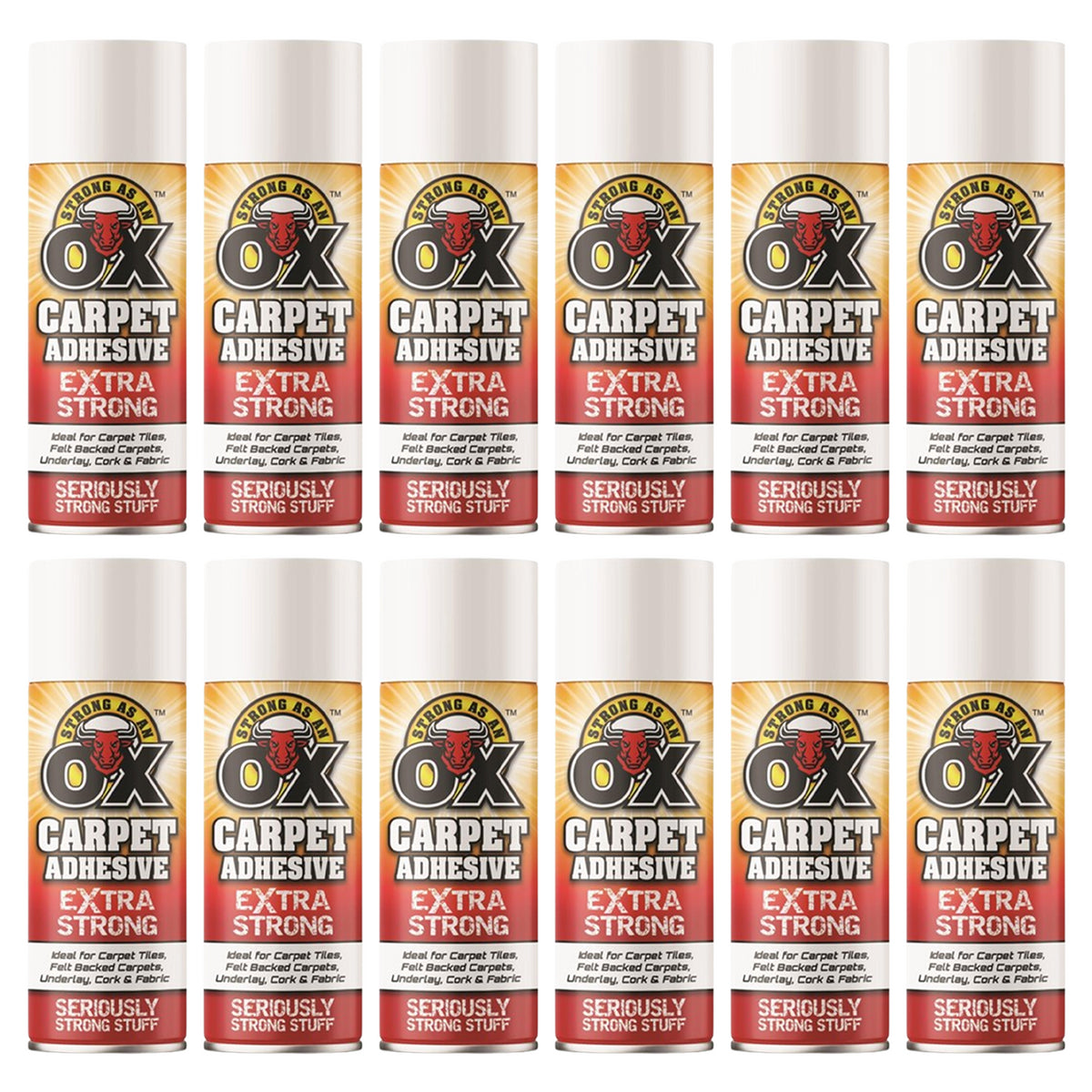 12X Strong As An Ox Carpet Adhesive Spray 500ml