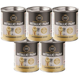 5X Paint Factory Metallic Gold Paint Tin 300ml Tin Paint