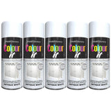 5X Paint Factory Antique White Gloss Spray Paint 400ml Spray Paint
