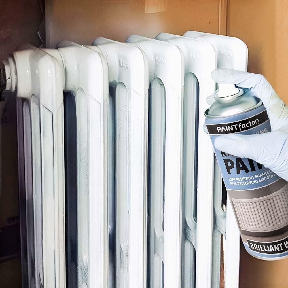 Spraying Radiators 12X Brilliant White Radiator Spray Paint Quick Drying 400ml | Direct ...