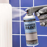 12X Brilliant White Radiator Spray Aerosol Paint Quick Drying 400ml