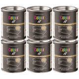 6X Paint Factory Black Matt Tin Paint 300ml Tin Paint