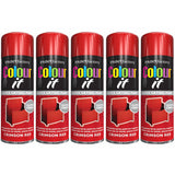 5X Paint Factory Crimson Red Gloss Spray Paint 250ml Spray Paint