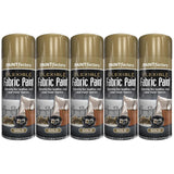 5X Paint Factory Gold Flexible Fabric & Vinyl Spray Paint 200ml Spray Paint