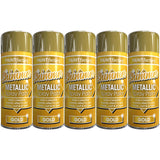 5X Paint Factory All Purpose Gold Metallic Spray Paint 200ml Spray Paint
