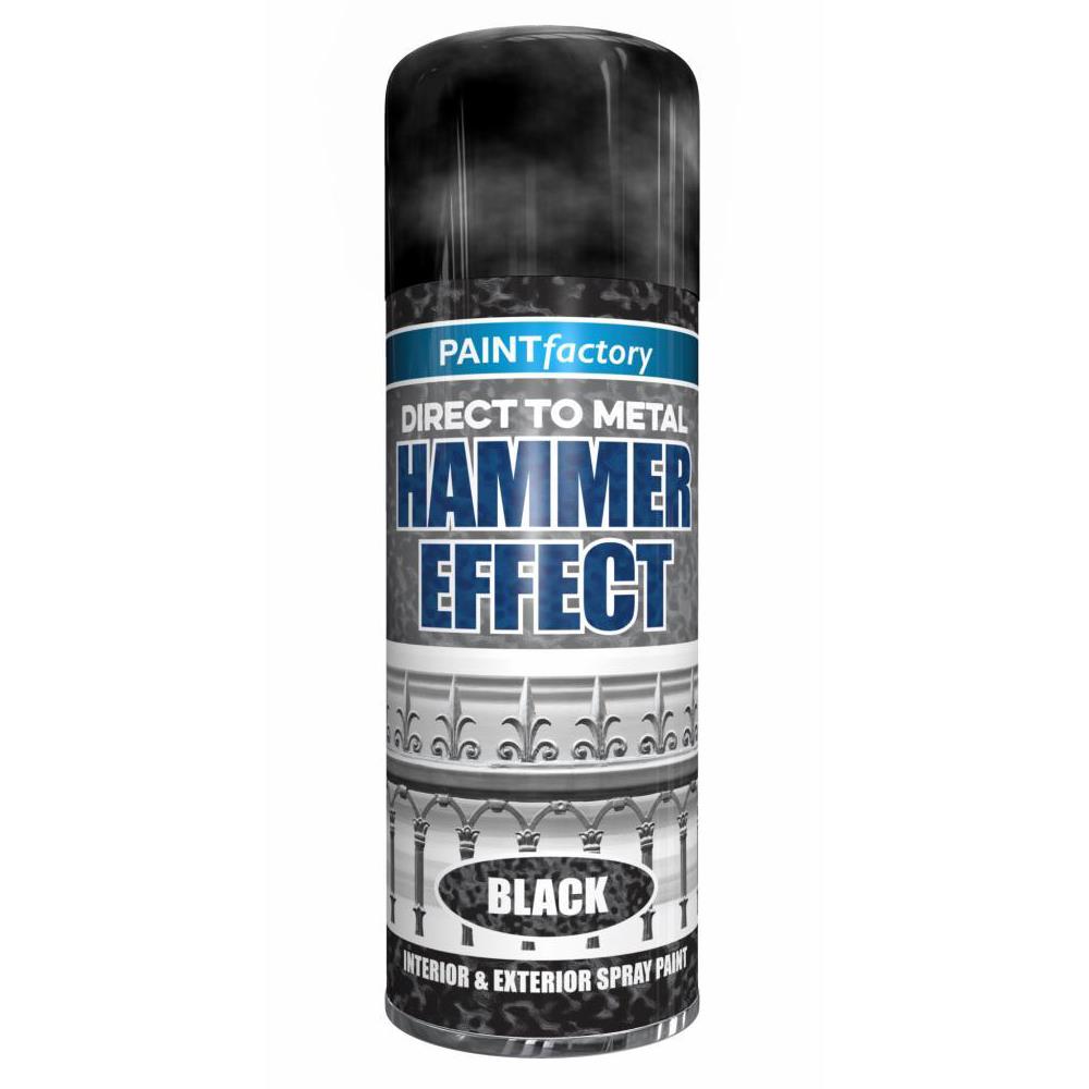Paint Factory hammered black spray paint 400ml can for interior and exterior use