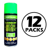 12X Paint Factory Neon Green Spray Paint 400ml Spray Paint