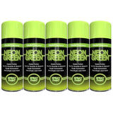 5X Paint Factory Neon Green Spray Paint 400ml Spray Paint