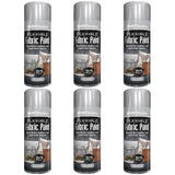6X Silver Fabric & Vinyl Spray Paint 200ml Spray Paint