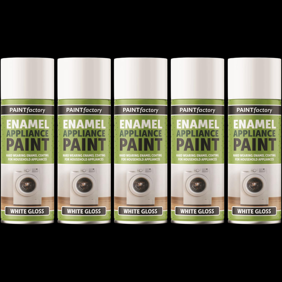 5X White Gloss Enamel Appliance Spray Paint 400ml Spray Paint