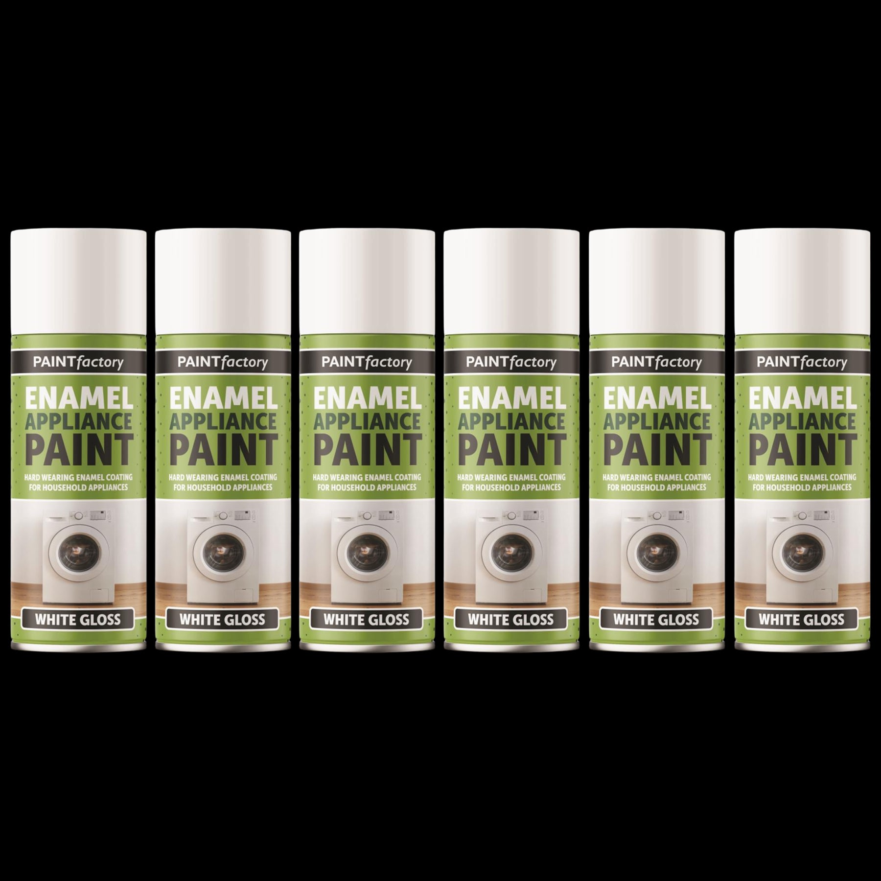 6X White Gloss Enamel Appliance Spray Paint 400ml Spray Paint
