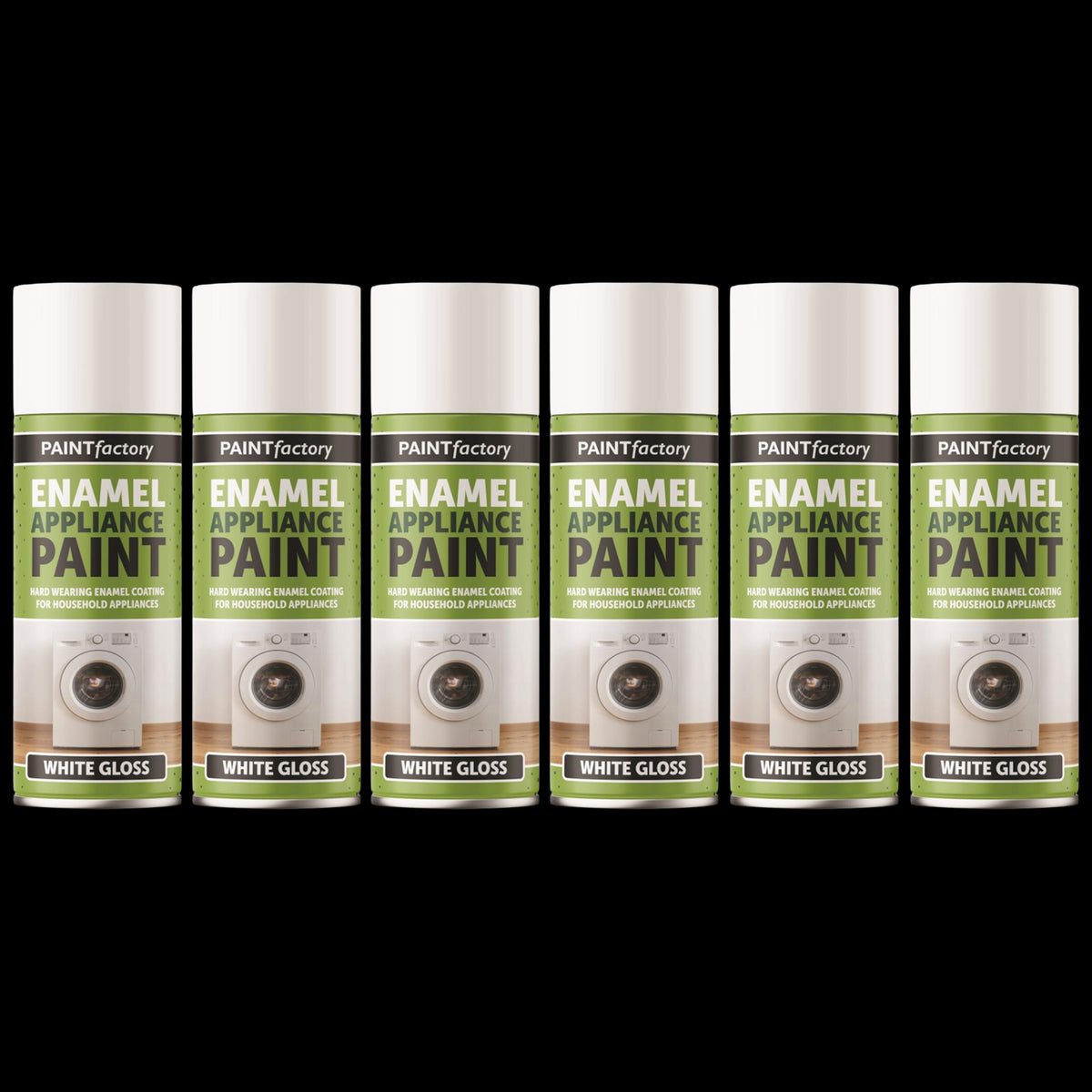 6X White Gloss Enamel Appliance Spray Paint 400ml Spray Paint