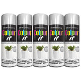 5X Paint Factory White Gloss Spray Paint 250ml Spray Paint