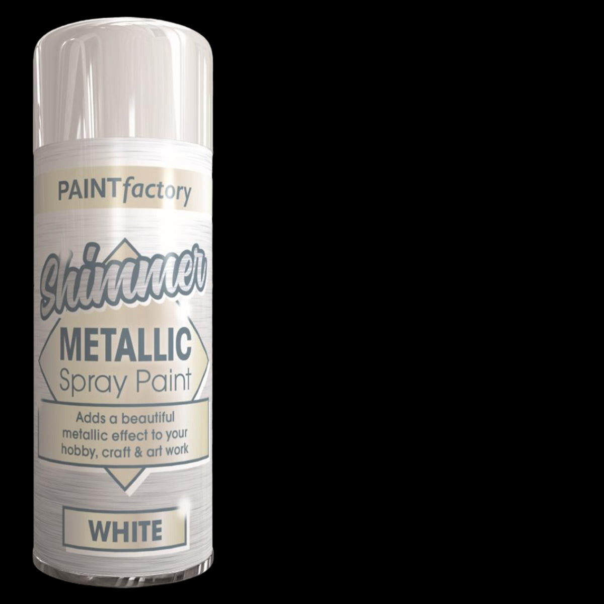 12X Paint Factory White Metallic Spray Paint 200ml Spray Paint