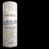 12X Paint Factory White Metallic Spray Paint 200ml Spray Paint