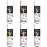 6X Paint Factory White Satin Spray Paint 400ml Spray Paint