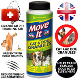 PestShield Move It Cat and Dog Repellent Powder in a Granular Training Aid for Preventing Foul Behaviour