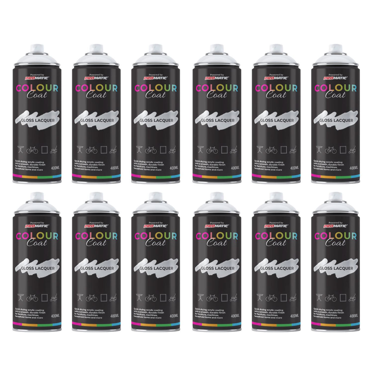 Colour Coat Spray Paint Cans for DIY Projects, Ideal for paint with spray gun use