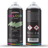 Colour Coat Cool Green Satin Spray Paint in 400ml Can for use with spray gun