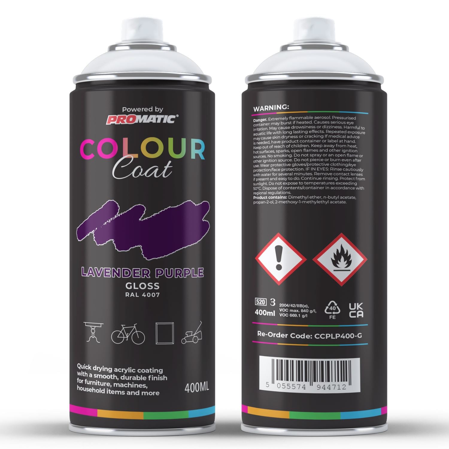Colour Coat Lavender Purple Gloss Spray Paint for Perfect Finish with Paint with Spray Gun