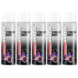 5X Promatic Stonechip White Spray Paint 500ml Spray Paint