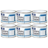 6X Radiator Enamel White Paint Tin 180ml Tin Paint