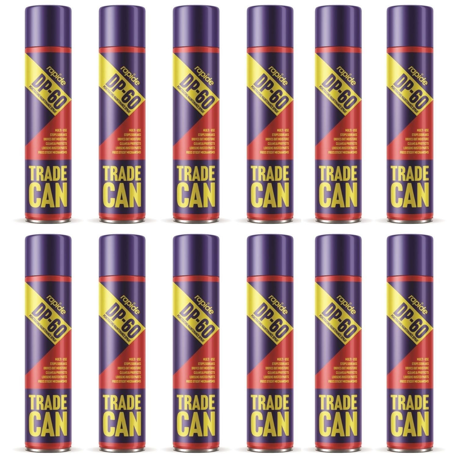 Rapide DP-60 lubricant spray silicone in 12 cans for effective lubrication and protection