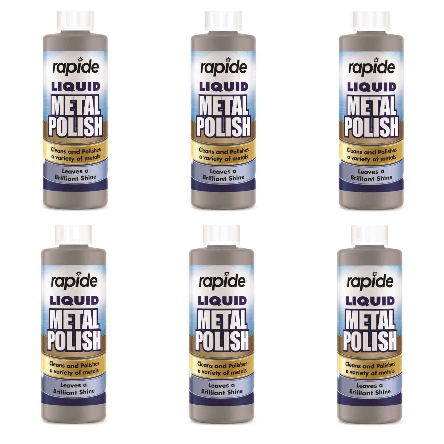 Rapide Liquid Metal Polish that cleans and polishes a variety of metals, leaving a brilliant shine
